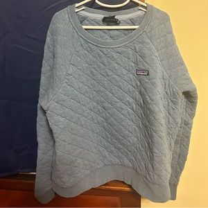 Patagonia 25310 Women's Organic Cotton Quilt Crew Sweatshirt Medium- blue